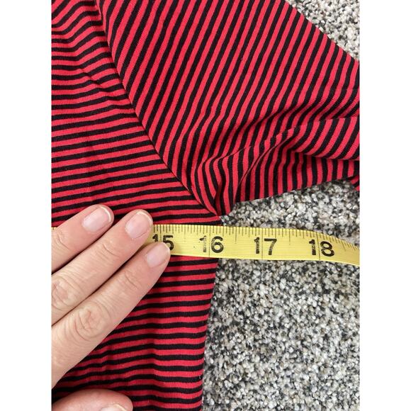 Women's Dolls Kill Current Mood Twist Front Cropped Long Sleeve Red Black Size M - Picture 5 of 8